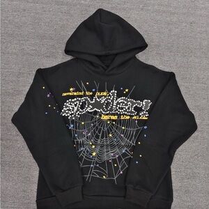 SP5DER hoodie Medium brand new black with puff print/good quality (FAST SHIPPING